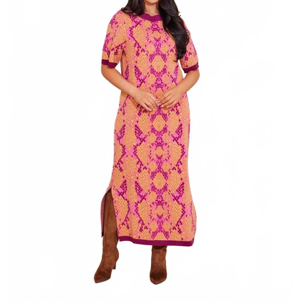 NEW ALDEN ADAIR scout midi dress in serpent